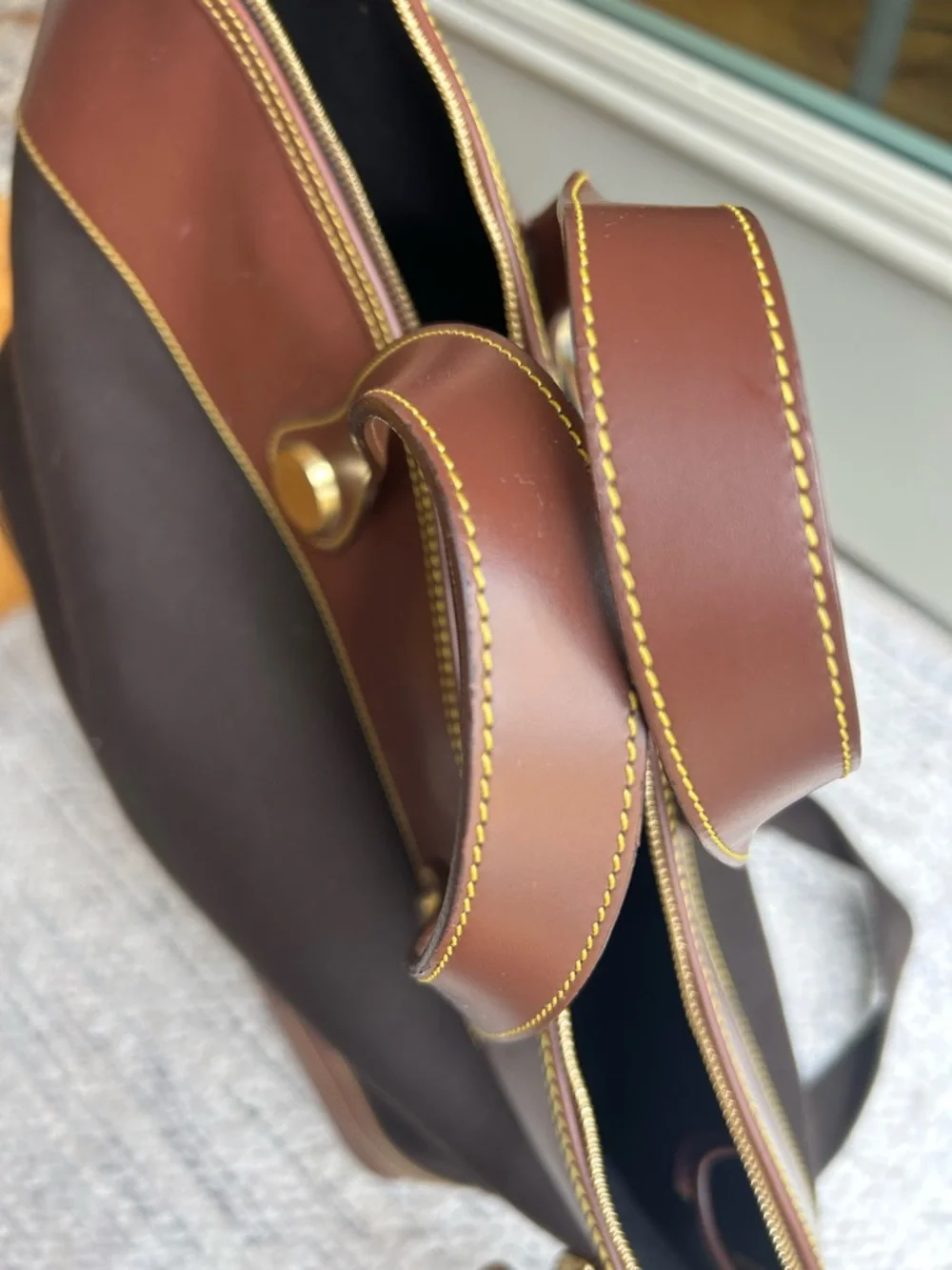Vintage Dooney and Bourke Cabriolet Weekender Canvas and Leather Tote